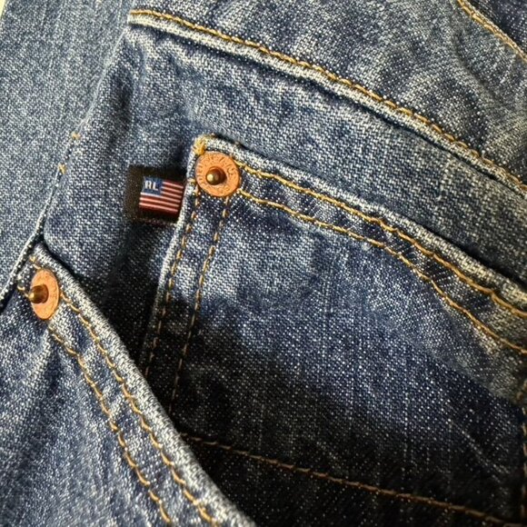 Vintage 90s Polo Jeans Co Ralph Lauren Medium Wash Cropped Relaxed Jeans Size 8 - Picture 10 of 14